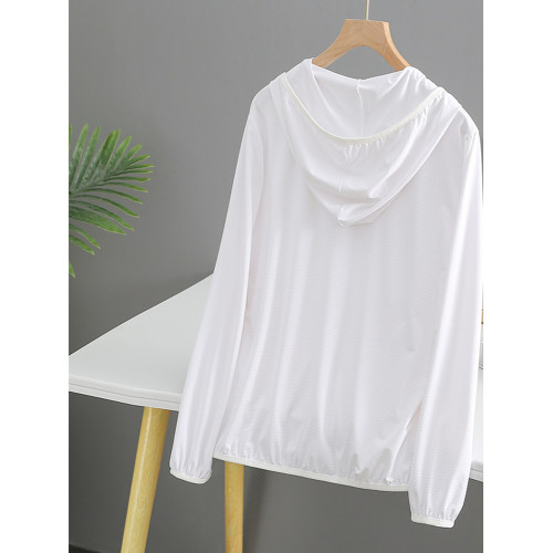 防曬衣女夏透氣輕薄防紫外線冰絲防曬服戶外休閒寬鬆百搭外套開衫