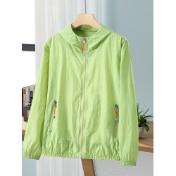 超薄防曬衣女舒適連帽戶外運動皮膚風衣夏季情侶防曬外套防紫外線