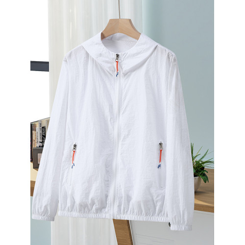 超薄防曬衣女舒適連帽戶外運動皮膚風衣夏季情侶防曬外套防紫外線