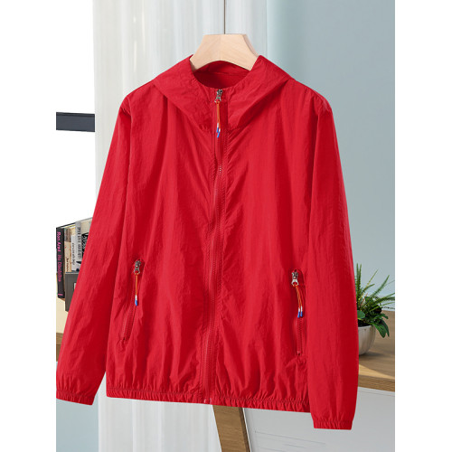 超薄防曬衣女舒適連帽戶外運動皮膚風衣夏季情侶防曬外套防紫外線