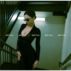 FLGG性感性感漆皮拉鍊緊身連體衣緊身包裹感鏡面禁欲連體衣