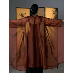 雪紡長袖大擺風古典舞輕薄飄逸開衫現代舞練功服長款紗衣外套