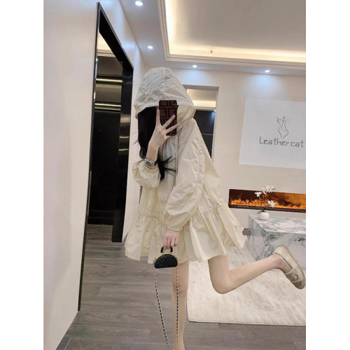 胖MM大碼300斤韓系時尚減齡連帽長袖外套女秋季休閒百搭寬鬆上衣