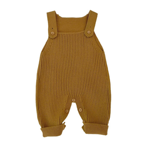 【專櫃高定】嬰兒衣服春季針織背帶褲可愛洋氣寶寶休閒連體褲褲子