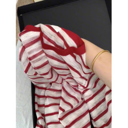 廣州十三行爆款紅色條紋冰絲長袖t恤罩衫女夏季時尚寬鬆防曬上衣