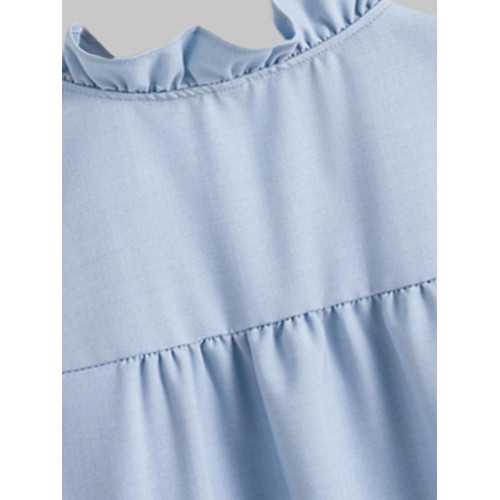 大洪官方【曡穿神器】內搭荷葉領無袖襯衫背心顯瘦百搭打底衫襯衣