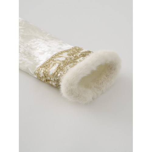 艾格新中式絲絨加絨襯衫女2025冬季新款兔毛立領加厚打底國風上衣