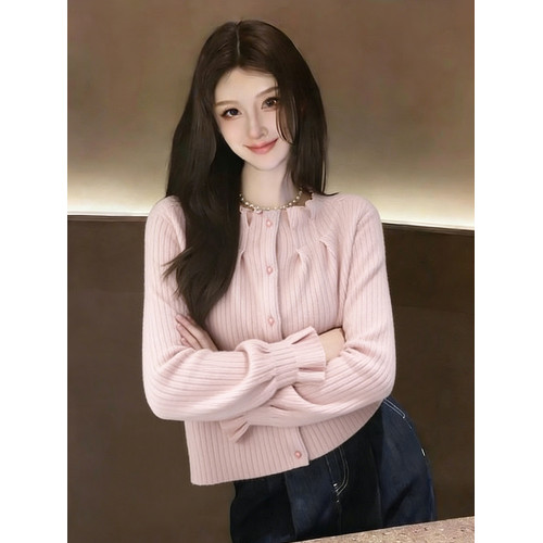 韓系甜辣風粉色褶皺設計襯衫女秋冬新款氣質高級感百搭顯瘦上衣潮