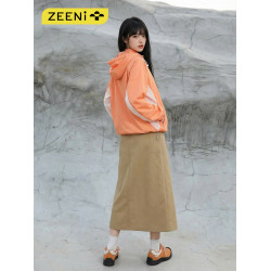 ZEENI 時尚防曬衫速乾衣女透氣輕戶外運動徒步爬山連帽開衫薄外套