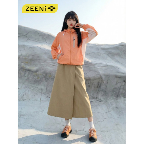ZEENI 時尚防曬衫速乾衣女透氣輕戶外運動徒步爬山連帽開衫薄外套