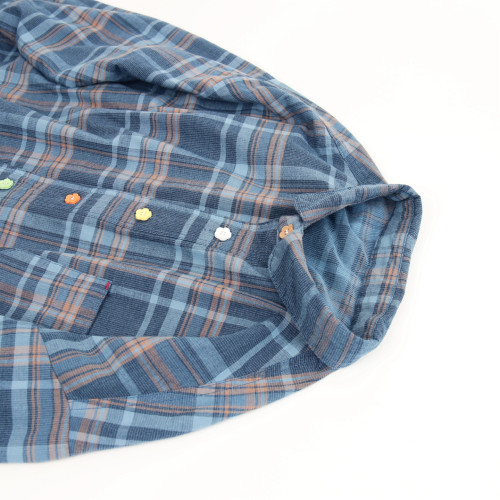 2025秋冬文藝全棉復古格子襯衫女長袖寬鬆百搭休閒襯衣外套日系