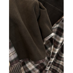 2025超火加絨連帽格子襯衫女休閒寬鬆慵懶風加厚磨毛襯衣外套秋冬