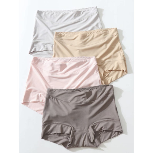 內褲女莫代爾高腰收腹提臀薄防走光打底底褲安全四平角大碼二合一