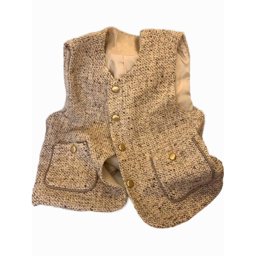 專櫃商場撤廻國際大牌剪標餘單小香風圓領顯瘦坎肩馬甲開衫女