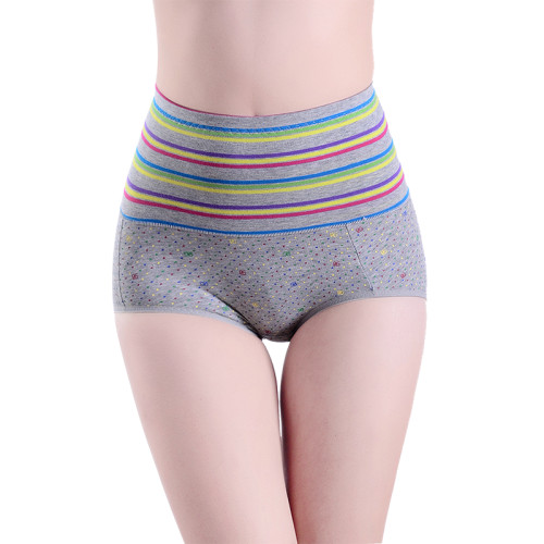 富妮來女士內褲女高腰棉質收腹提臀大碼舒適平角內褲女式短褲禮盒