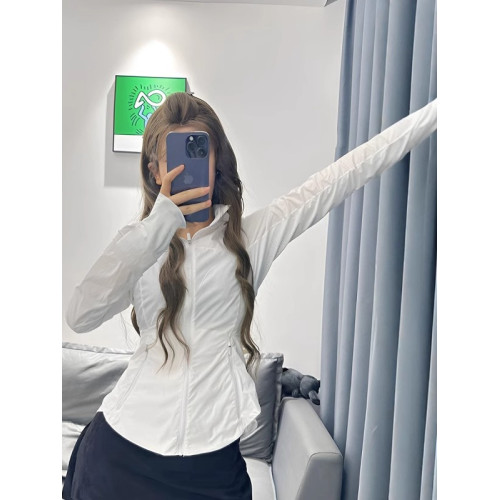 歐貨防曬衣女2025春夏新款防紫外線修身瑜珈服速乾連帽輕薄外套潮