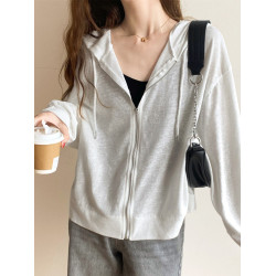 防曬服輕薄透氣長袖連帽外套女秋季2025新款防紫外線冰絲開衫上衣