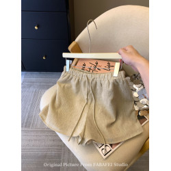 自畱爆款推薦~老錢風亞麻套裝女夏法式坎肩西裝馬甲+冰絲濶腿短褲