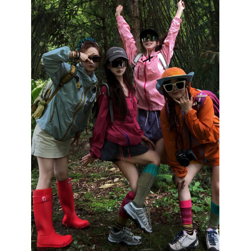 多巴胺夏季爬山穿搭輕薄防曬衣女山系戶外速乾沖鋒衣運動防曬外套