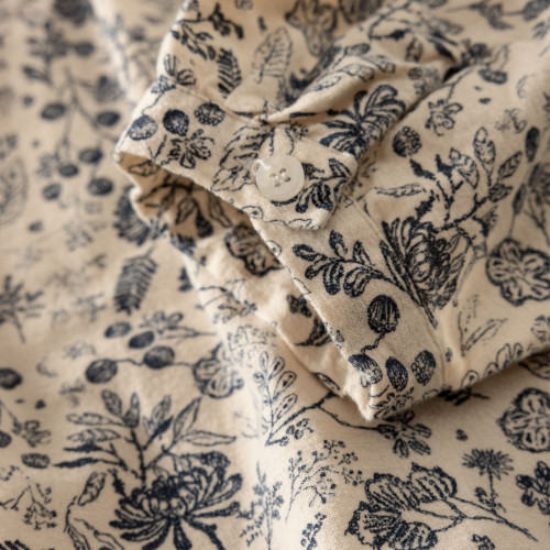 文藝森系蕾絲花邊立領長袖襯衫女2025秋冬新款復古磨毛印花上衣