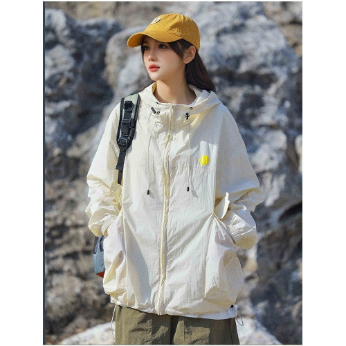 UPF50+戶外防曬衣女2024新款皮膚衣輕薄款防曬服夏季寬鬆風衣外套