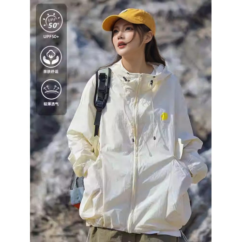 UPF50+戶外防曬衣女2024新款皮膚衣輕薄款防曬服夏季寬鬆風衣外套