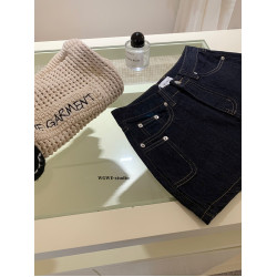 十三行 牛仔半身裙夏季新款高腰顯a字裙褲簡約百搭包臀短裙子