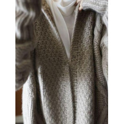 25歐洲站麻花長款連帽大衣女秋冬時尚加厚帶帽針織開衫慵懶風