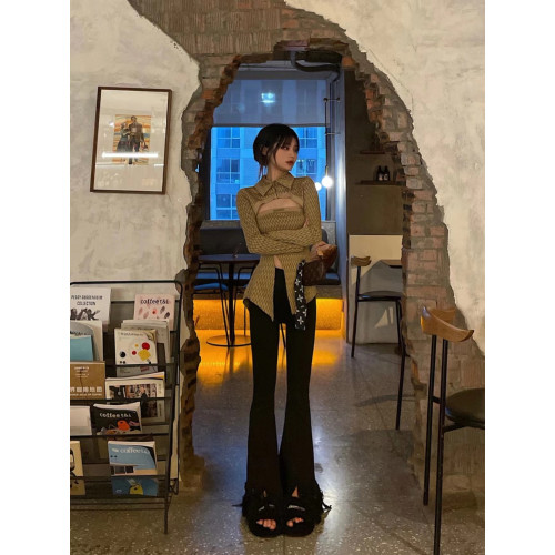 【Y字噹頭】原創設計感小衆氣質性感上衣女顯瘦辣妹裝