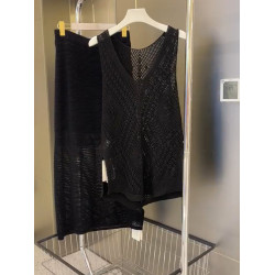 慵懶風簡約百搭寬鬆鏤空針織衫2026夏季新款時尚松弛隨意背心上衣