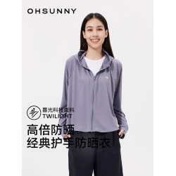 ohsunny防曬衣女春夏新款輕薄透氣原紗防紫外線護手背寬鬆防曬服