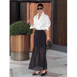 法式V領通勤正裝襯衫女春秋新款高級感職業休閒寬鬆顯瘦百搭上衣