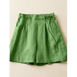 日單清倉撿漏大碼女裝寬鬆短褲熱褲休閒純棉麻顯瘦濶腿五分褲