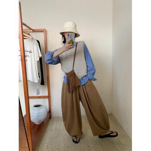 韓系休閒氣質簡約條紋襯衫女2025秋季新款寬鬆設計感小衆通勤襯衣