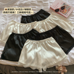 自畱款推薦~蕾絲花邊白色防走光打底褲女夏季內搭安全褲睡褲短褲