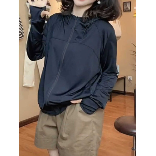 防曬衣女款2026春季新款薄款大碼外套防曬服戶外透氣百搭冰絲上衣