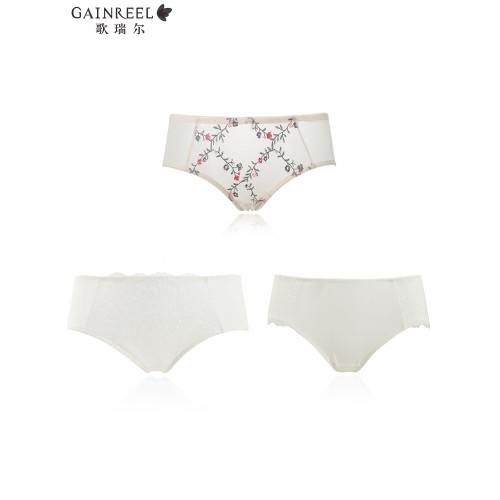 【55元任選3條】歌瑞爾浪漫裸感透氣內褲女舒適柔軟多款中腰褲