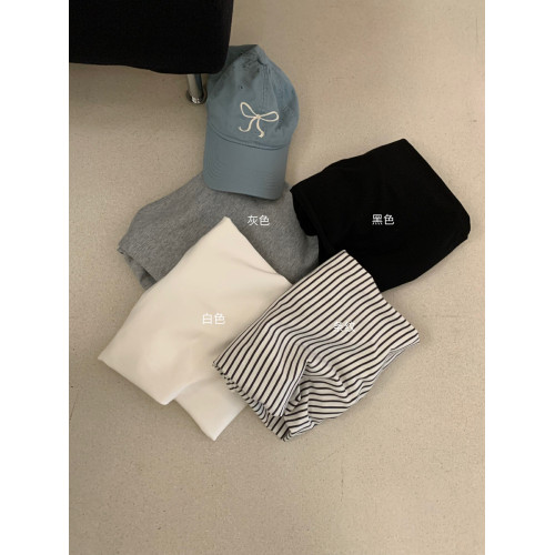 十三行 春季新款斜肩一字肩兩穿短袖T恤寬鬆顯瘦基礎百搭上衣女