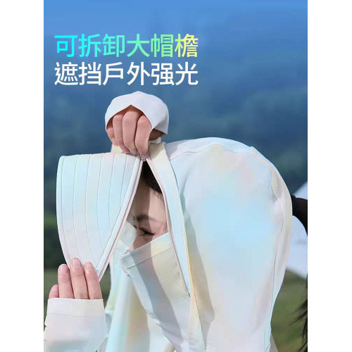 杜克嚴選臻選防曬衣女短款2025夏季新款防紫外線原紗冰絲彩色印花