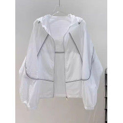 涼感防曬衣女2025年新款夏季韓版寬鬆百搭透氣薄款遮陽連帽防曬服