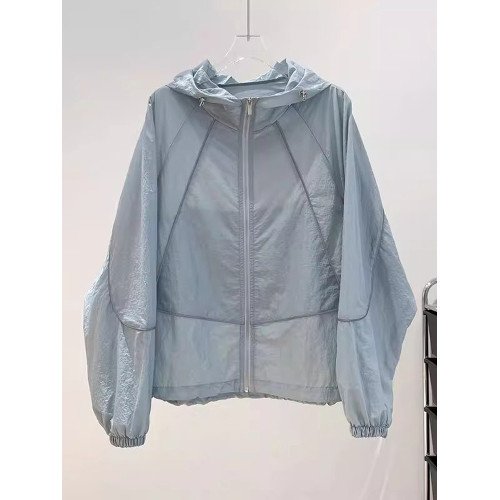 涼感防曬衣女2025年新款夏季韓版寬鬆百搭透氣薄款遮陽連帽防曬服