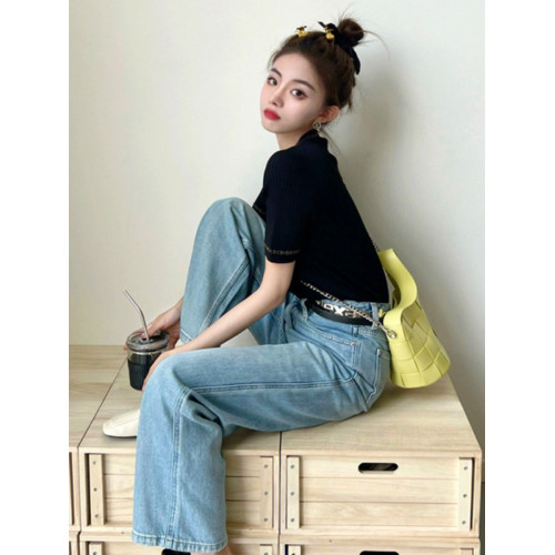 小香風v領正肩短袖t恤針織開衫女夏季2024年新款愛心鈕釦顯瘦上衣