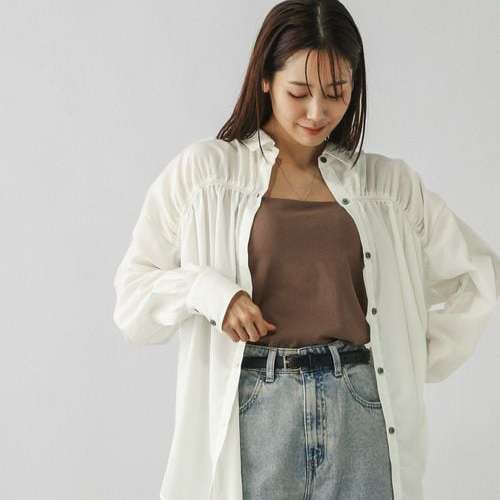 D130101日單新款客供料單排釦寬鬆顯瘦好搭配女氣質甜美長袖襯衫