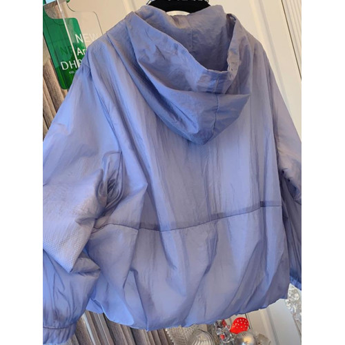 歐貨大碼寬鬆顯瘦連帽防曬衣女夏季新款洋氣別致好看短款外套上衣