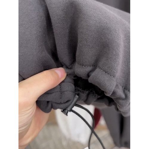 今年新款灰色松緊腰休閒褲女秋冬季設計感洋氣寬鬆顯瘦束腳濶腿褲