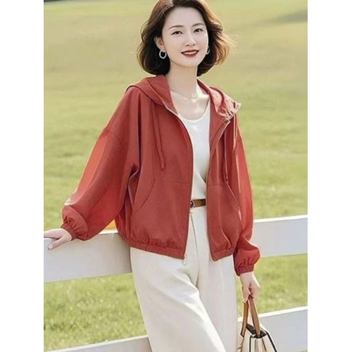 冰絲防曬衣女士夏季輕薄透氣2025新款媽媽休閒時尚防曬服薄款外套