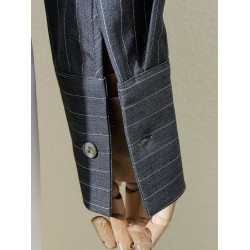 2025秋季新款寬鬆條紋顯瘦休閒垂感襯衣高級時髦肌理感長袖襯衫女