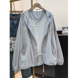 輕薄透氣冰感防曬衣女夏季新款韓版休閒大碼戶外運動衫登山服外套