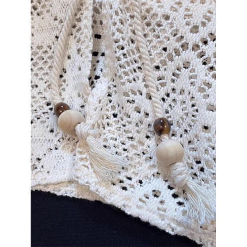 特大碼300斤度假風鏤空蕾絲防曬開衫女夏薄款配吊帶裙罩衫小披肩