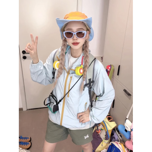 多巴胺紫色冰絲防曬衣女款夏季薄款速乾登山服外套戶外騎行沖鋒衣